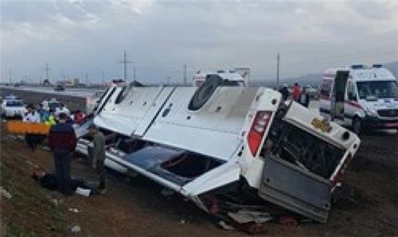 جزئیاتی از حادثه مرگبار اتوبوس در محور کاشان_اصفهان/ خواب‌آلودگی راننده تریلر علت حادثه