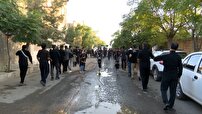پیاده روی اهالی روستای محمد به سمت حرم خواهر امام رضا (ع)