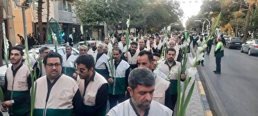 قافله بزرگ عزاداری خادمیان رضوی در اصفهان