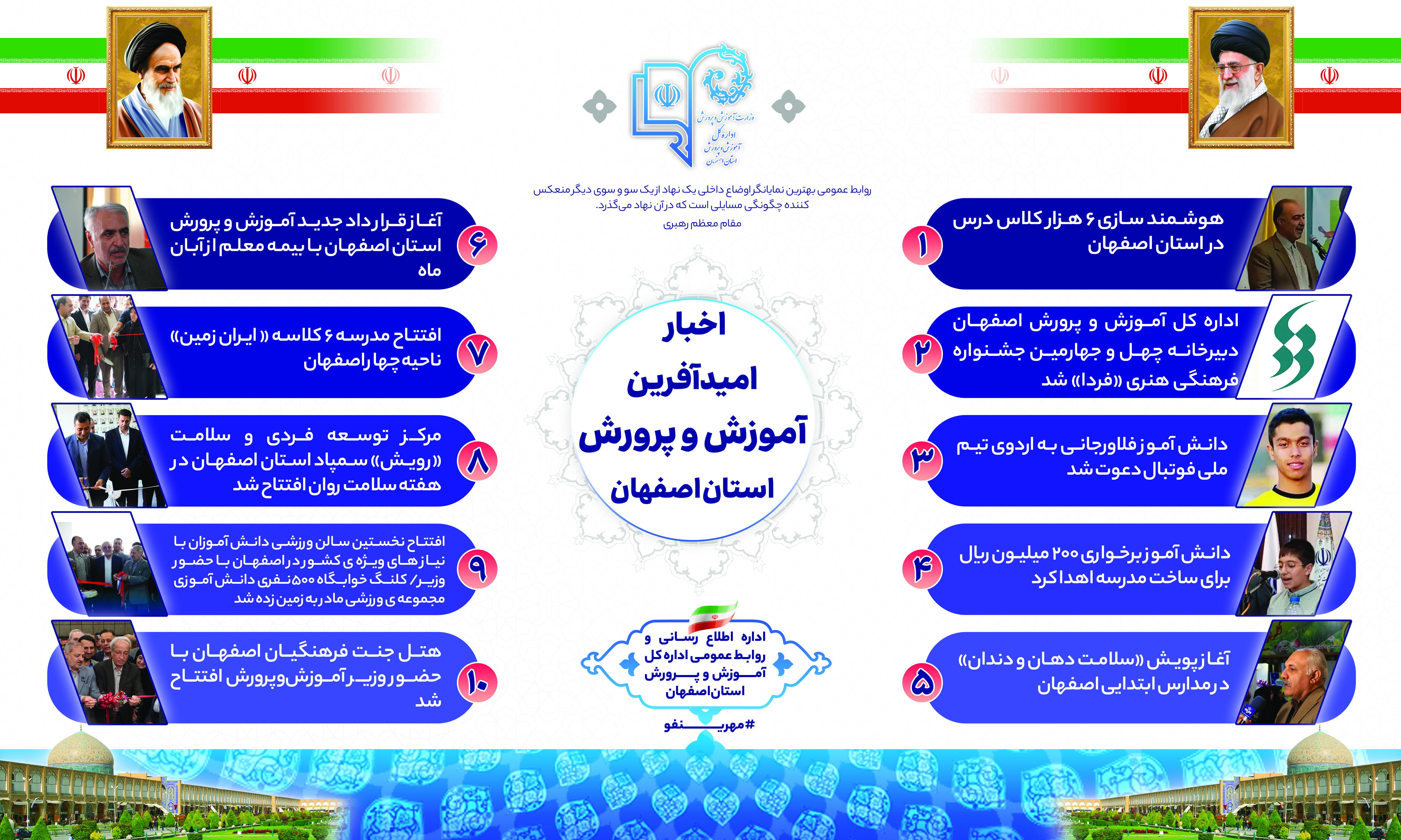 اینفوگرافی | اخبار امیدآفرین آموزش و پرورش استان اصفهان