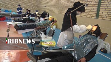 خدمت جهادی کاروان نذر خدمت در روستای نیسیان اردستان