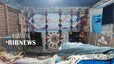 برپایی نمایشگاه محصولات بومی محلی در روستای ازان