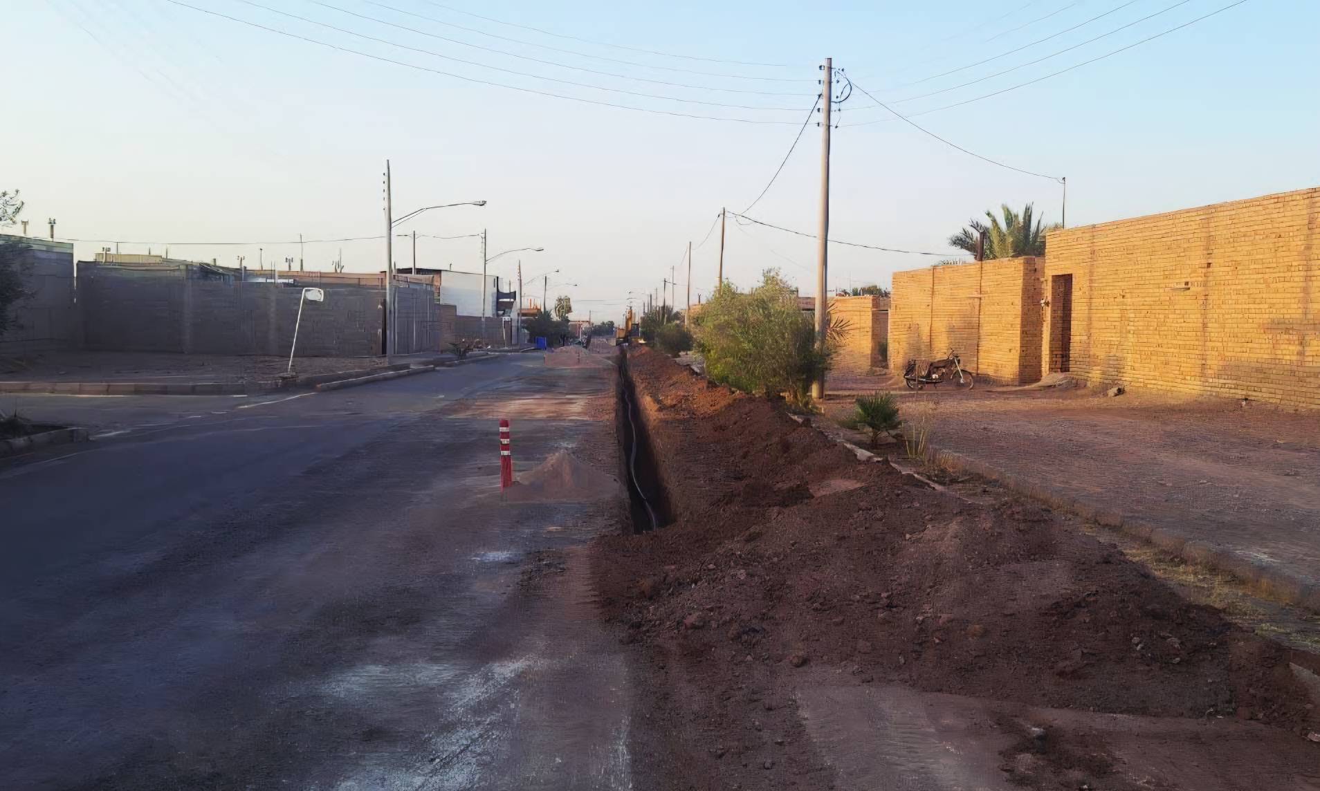 اجرای طرح مشارکتی آبفای خوروبیابانک و شهرداری جندق