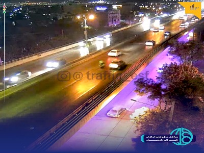 تصادف شبانه روی روگذر پل امام خمینی(ره) اصفهان