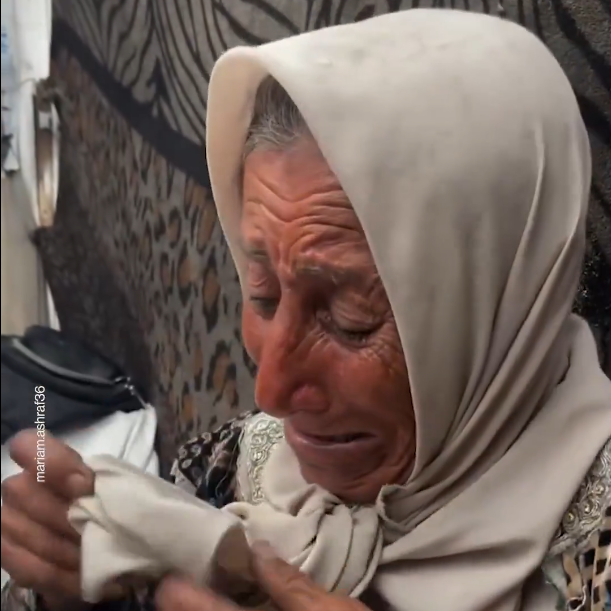 اشک‌های مادربزرگ فلسطینی بابت غرق شدن خیمه‌اش (زیرنویس فارسی)