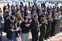 اقامه نماز طلب باران در شهر ورزنه