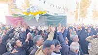 پیکر شهید گمنام در شهرضا آرام گرفت