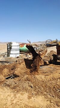 پُر و مسدود شدن چاه غیرمجاز در منطقه قبر کیخا سمیرم