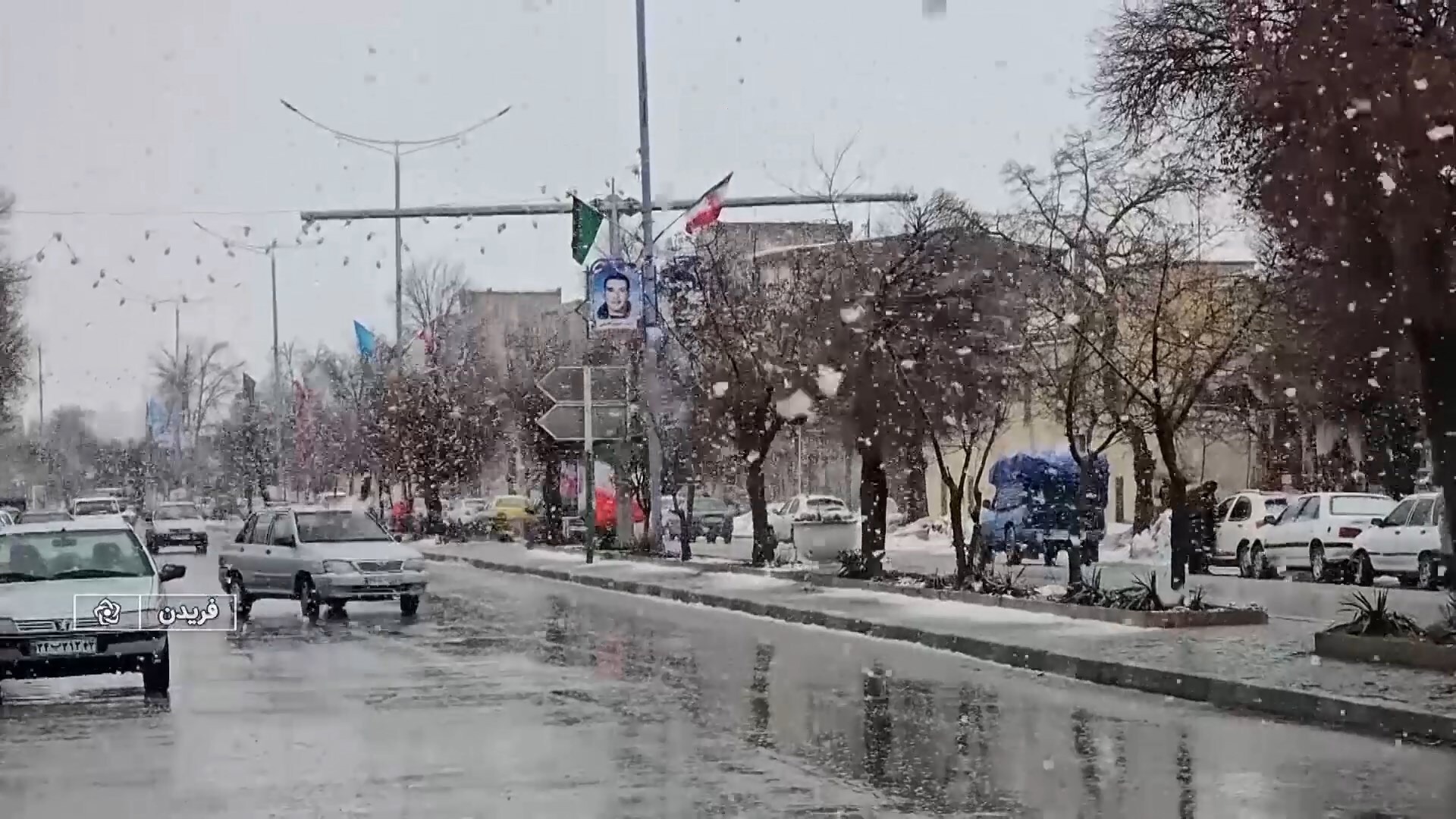 بارش برف و لغزندگی در محور‌های دامنه