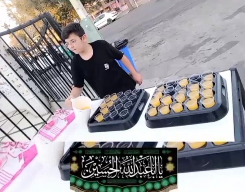 ایثار و فرهنگ نذر حسینی دانش آموز شهرضایی