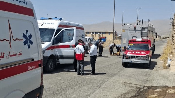 ۲۲ مصدوم در پی نشت گاز در یک واحد تولیدی در گلپایگان