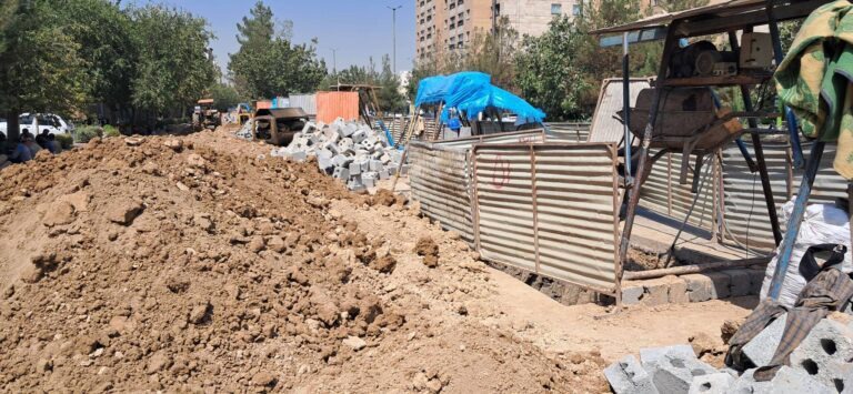 پیشرفت ۲۵ درصدی عملیات اصلاح کلکتور فاضلاب