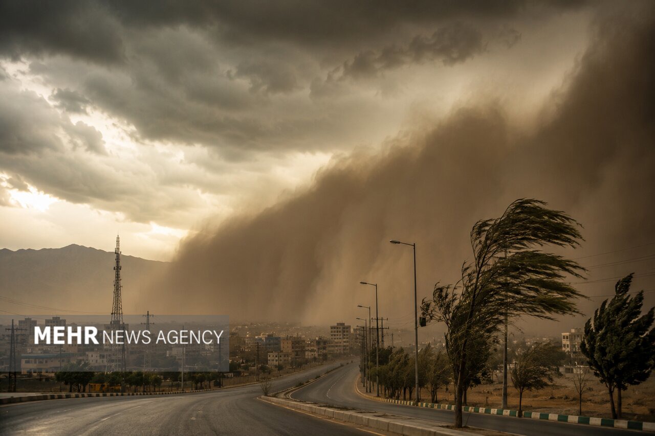 تندباد اصفهان را در می‌نوردد