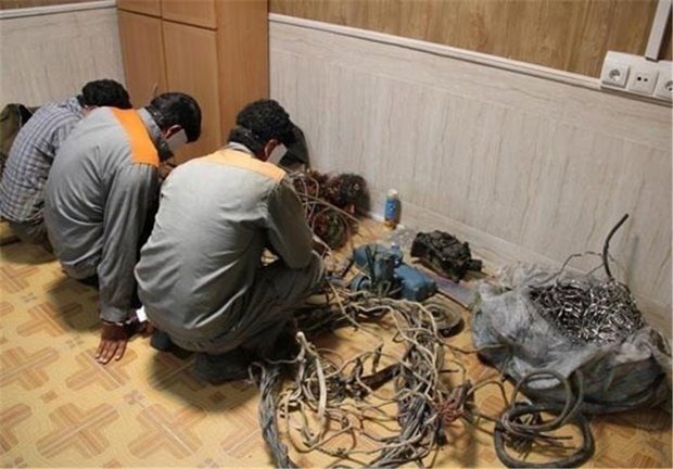 دستگیری عاملان سرقت کابل برق